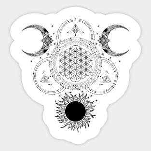 Flower Of Life | Sun and Moon Sticker